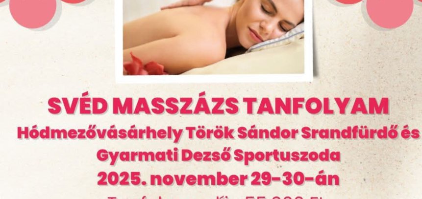 Svéd masszázs tanfolyam indul