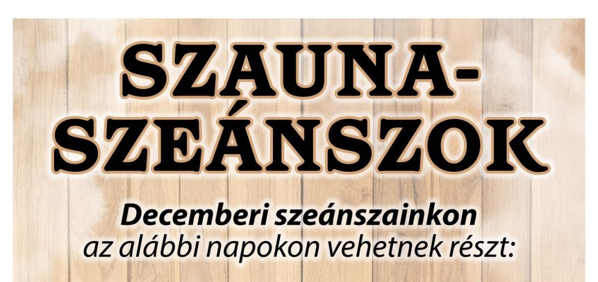 Szauna szeánszok - 2025. december